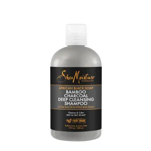 Shea Moisture African Black Soap Bamboo Charcoal Deep Cleansing Shampoo 384/577ml