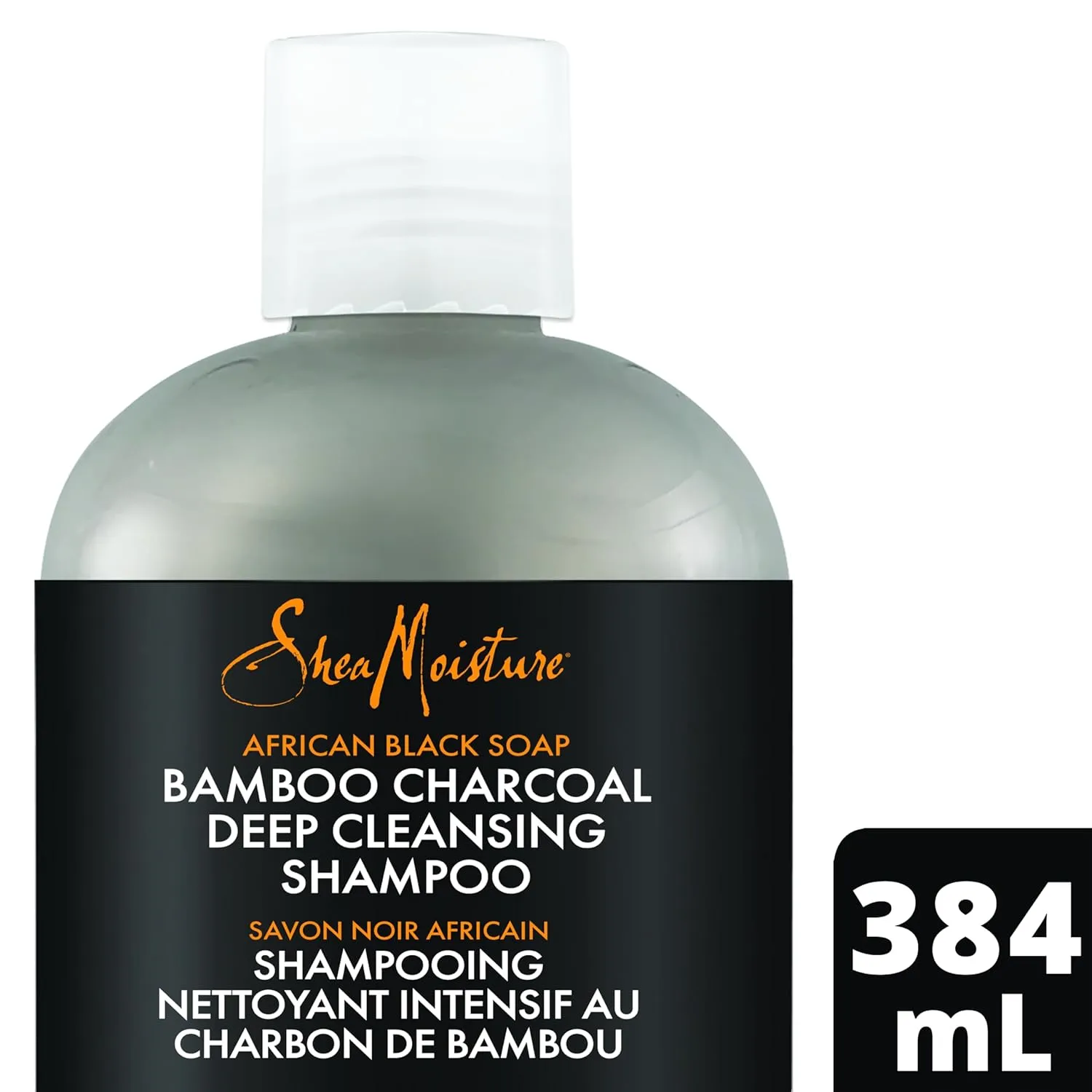 Shea Moisture African Black Soap Bamboo Charcoal Deep Cleansing Shampoo 384/577ml