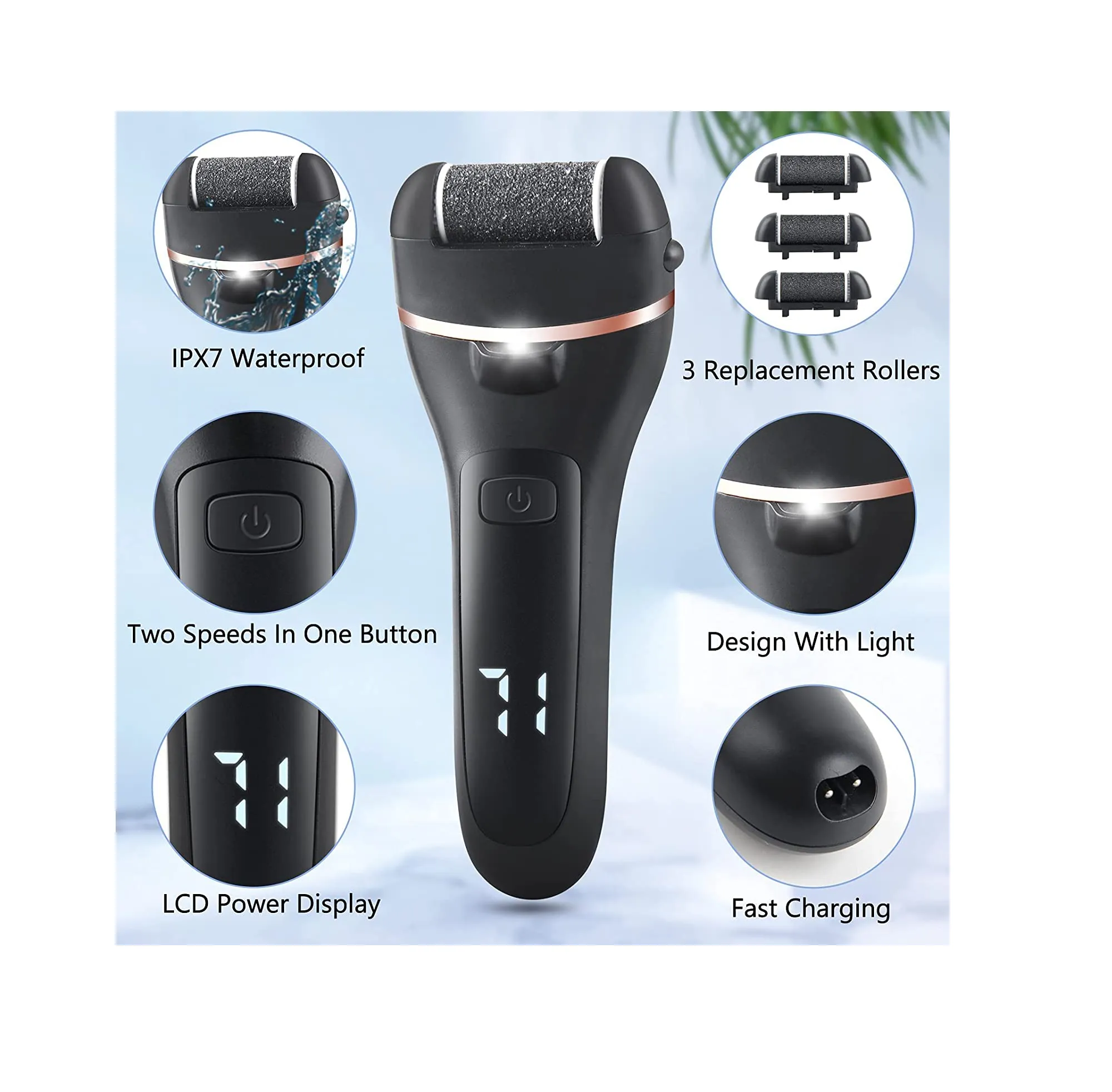 SIHOHAN Electric Callus Remover for Feet Rechargeable Pedicure Tools Foot Care Feet File
