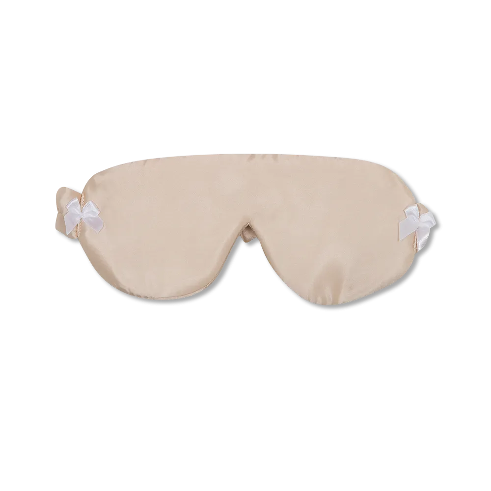 SILK SLEEPING MASK IN BISCUIT