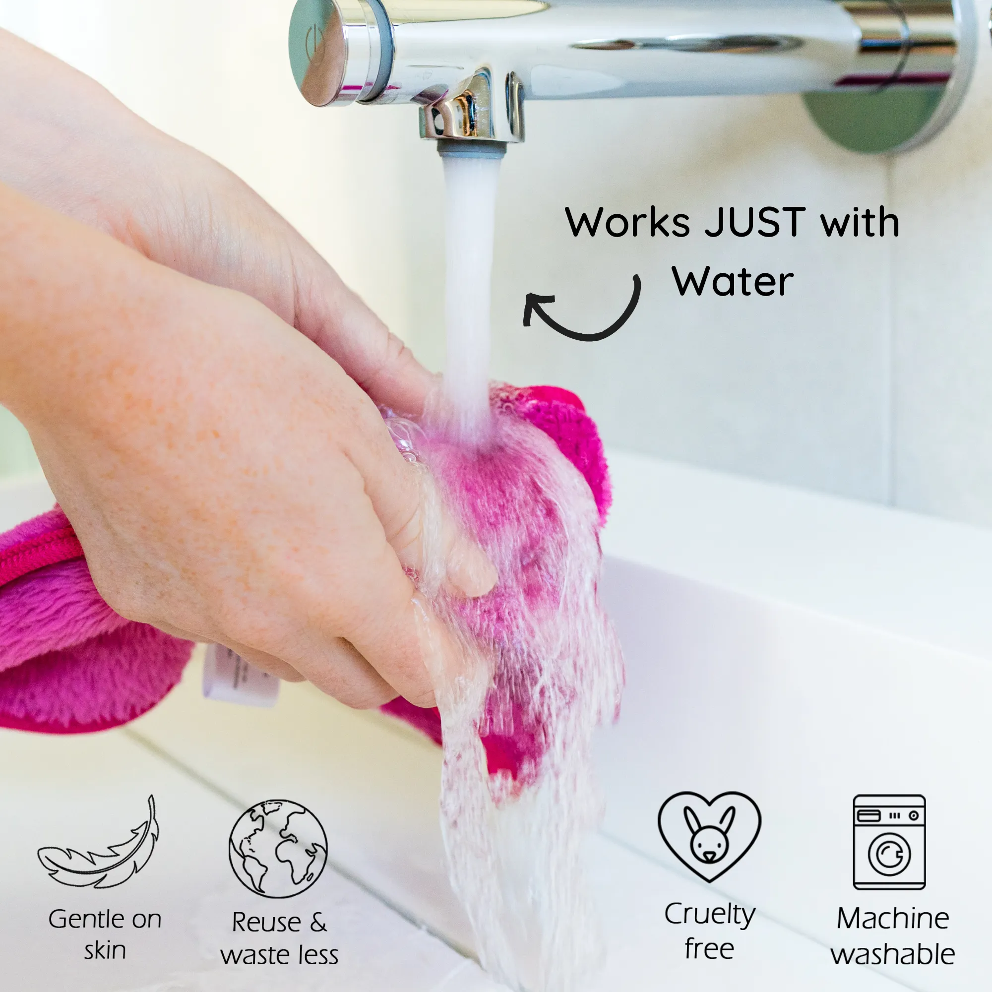 Simply Gone Makeup Remover Cloth - Set of 2 (Pink & Blue)