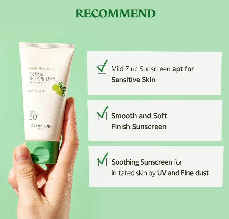 SKINFOOD Mini Vegan Sun Cream SPF 50  PA     Sunscreen Zinc