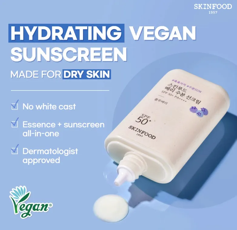 SKINFOOD Mini Vegan Sun Cream SPF 50  PA     Sunscreen Zinc