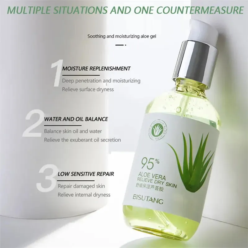 Smooth Skin Care Products with Aloe Gel Moisturizing Lotion Facial Cream