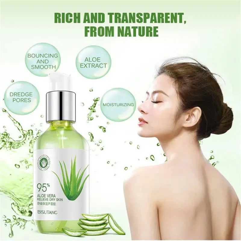 Smooth Skin Care Products with Aloe Gel Moisturizing Lotion Facial Cream