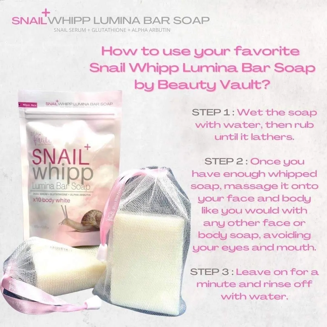 Snail Whipp Lumina Bar Soap By Beauty Vault