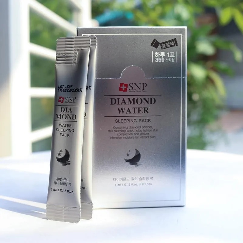 SNP Diamond Hyaluronic Acid Water Sleeping Pack - Brightening 4ml x 20 pieces