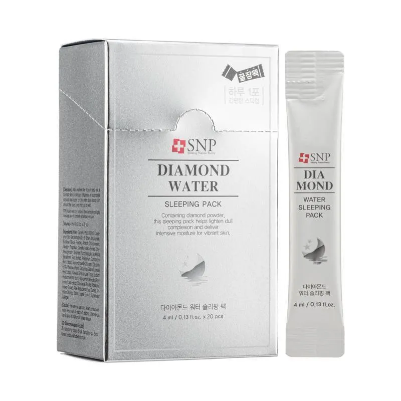 SNP Diamond Hyaluronic Acid Water Sleeping Pack - Brightening 4ml x 20 pieces