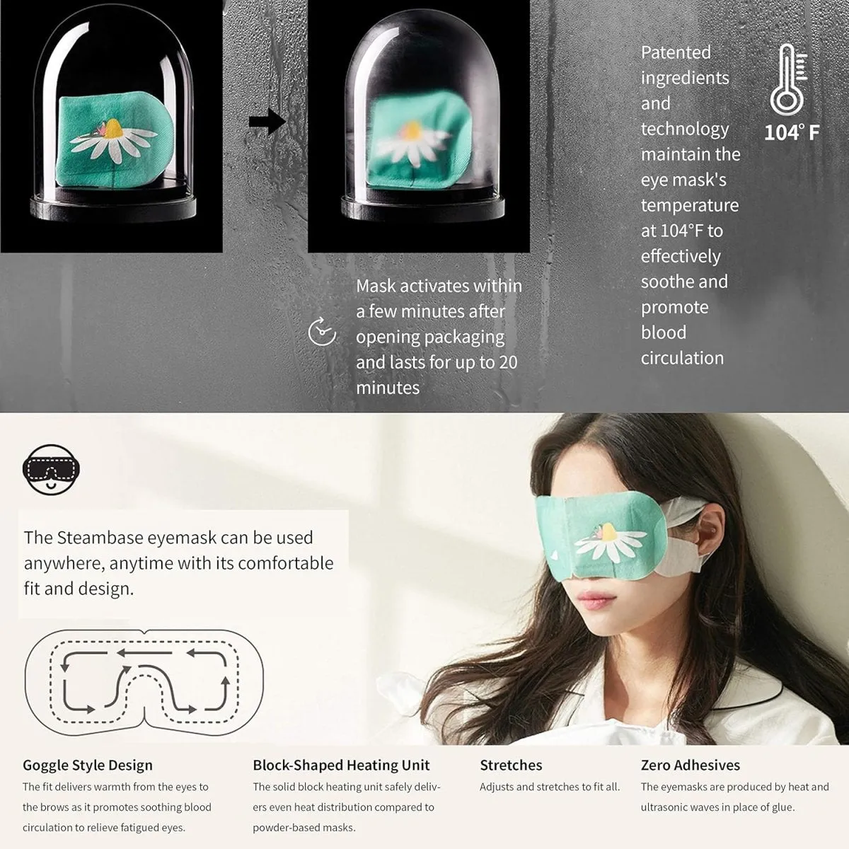 STEAMBASE Daily Eye Mask 5Pcs - Silent Night Air
