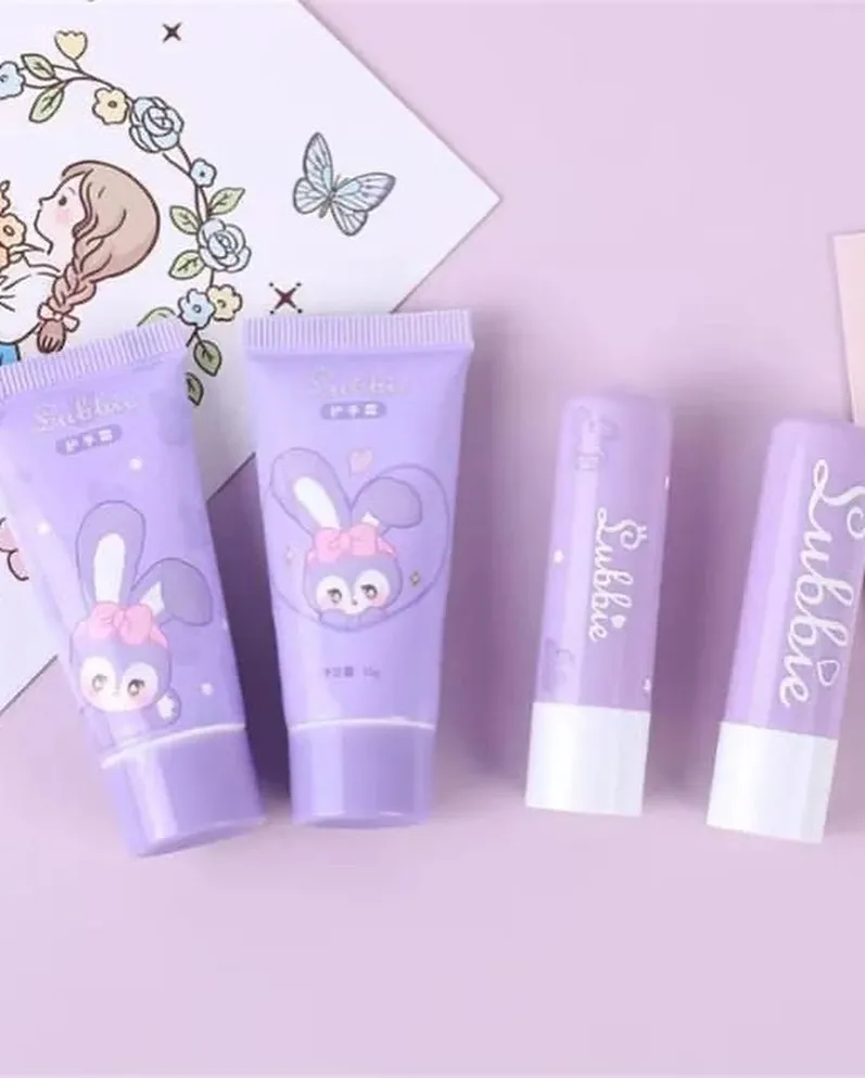 Strawberry Bunny Duck Moisturizing Set Moisturizing Lip Balm Hand Cream Set
