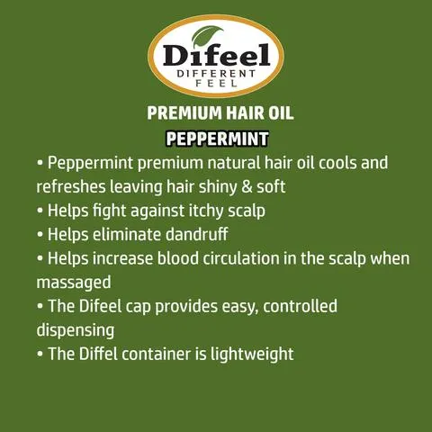 SUNFLOWER Difeel 99% Natural Blend Premium Hair Oil (7.78oz) - Peppermint Oil