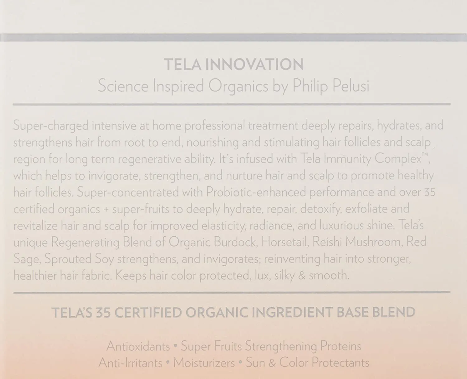 Tela Beauty Organics Probiotic Hair Mask, 6.8 Fl Oz