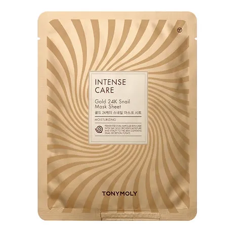 TONYMOLY Intense Care Gold 24 K Snail Mask Sheet قناع ورقي بهلام الحلزون ￼