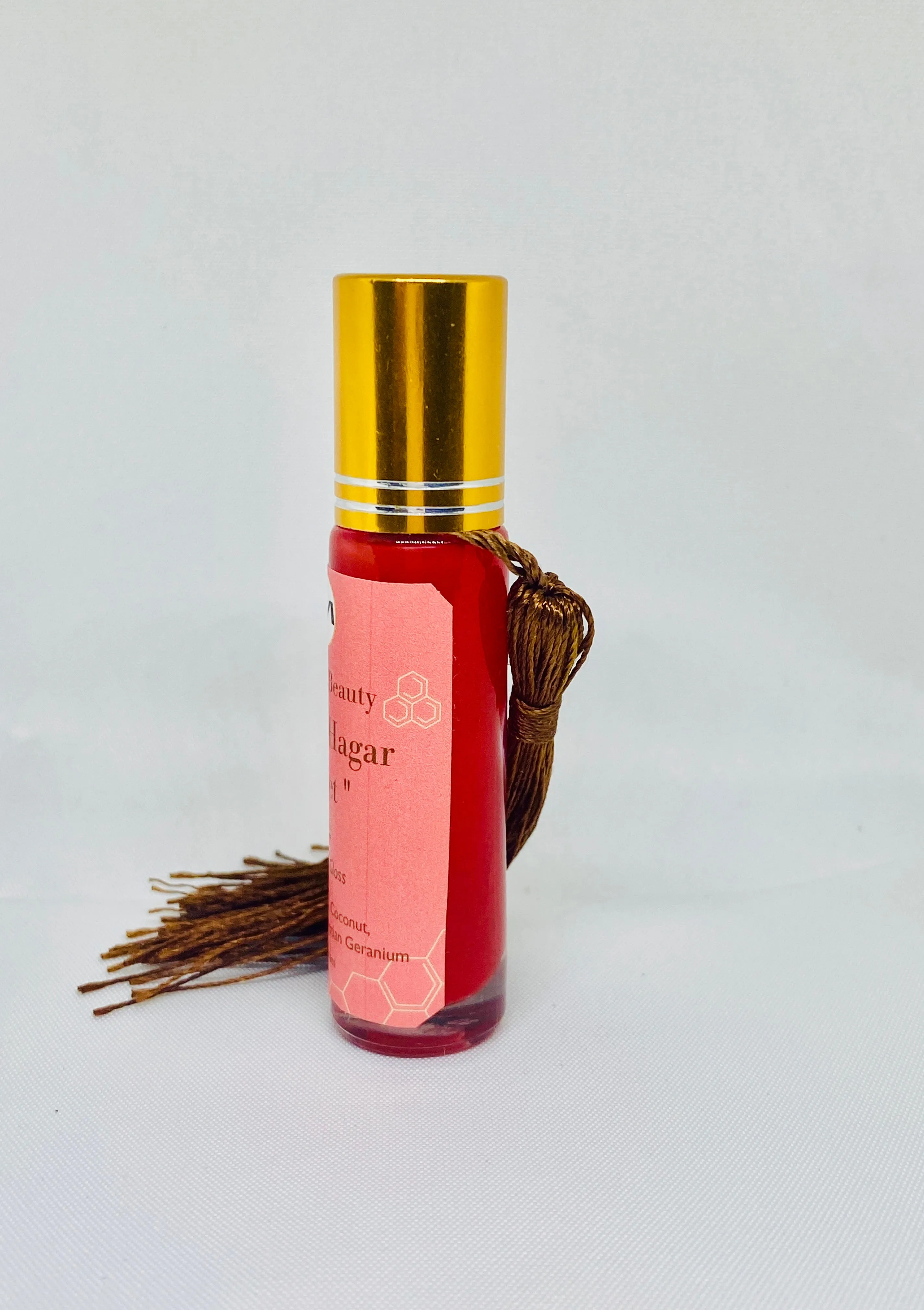 Topaz Oasis Queen | Queen Hagar Garnet | Lip Oil Gloss | Strawberry Seed | Egyptian Geranium | Jojoba | Coconut