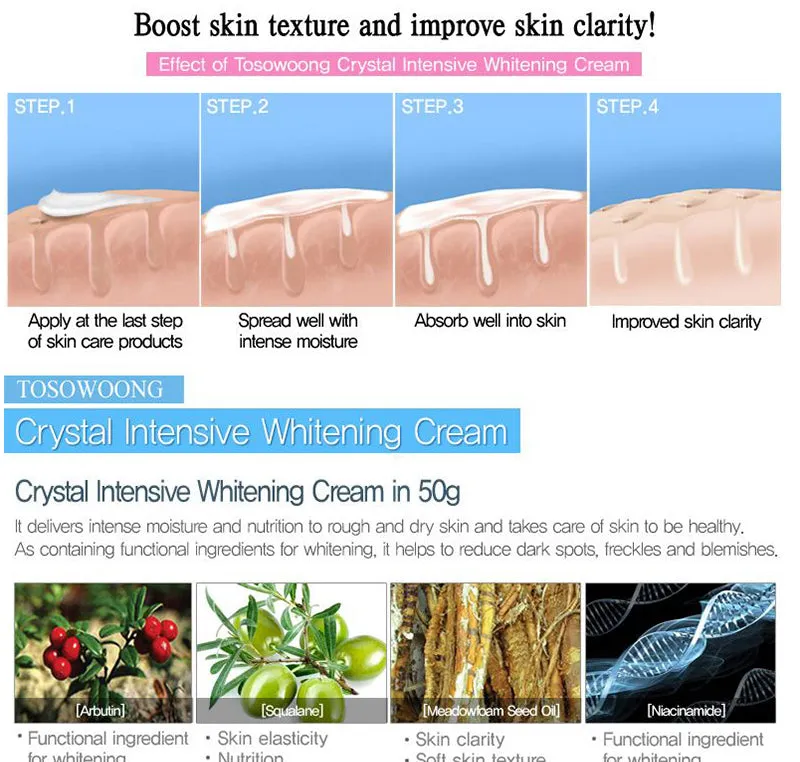 TOSOWOONG Crystal Intensive Whitening Cream