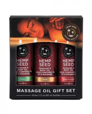 Valentines Massage Oil Gift Set - 2 oz Asst. Scents Box of 3