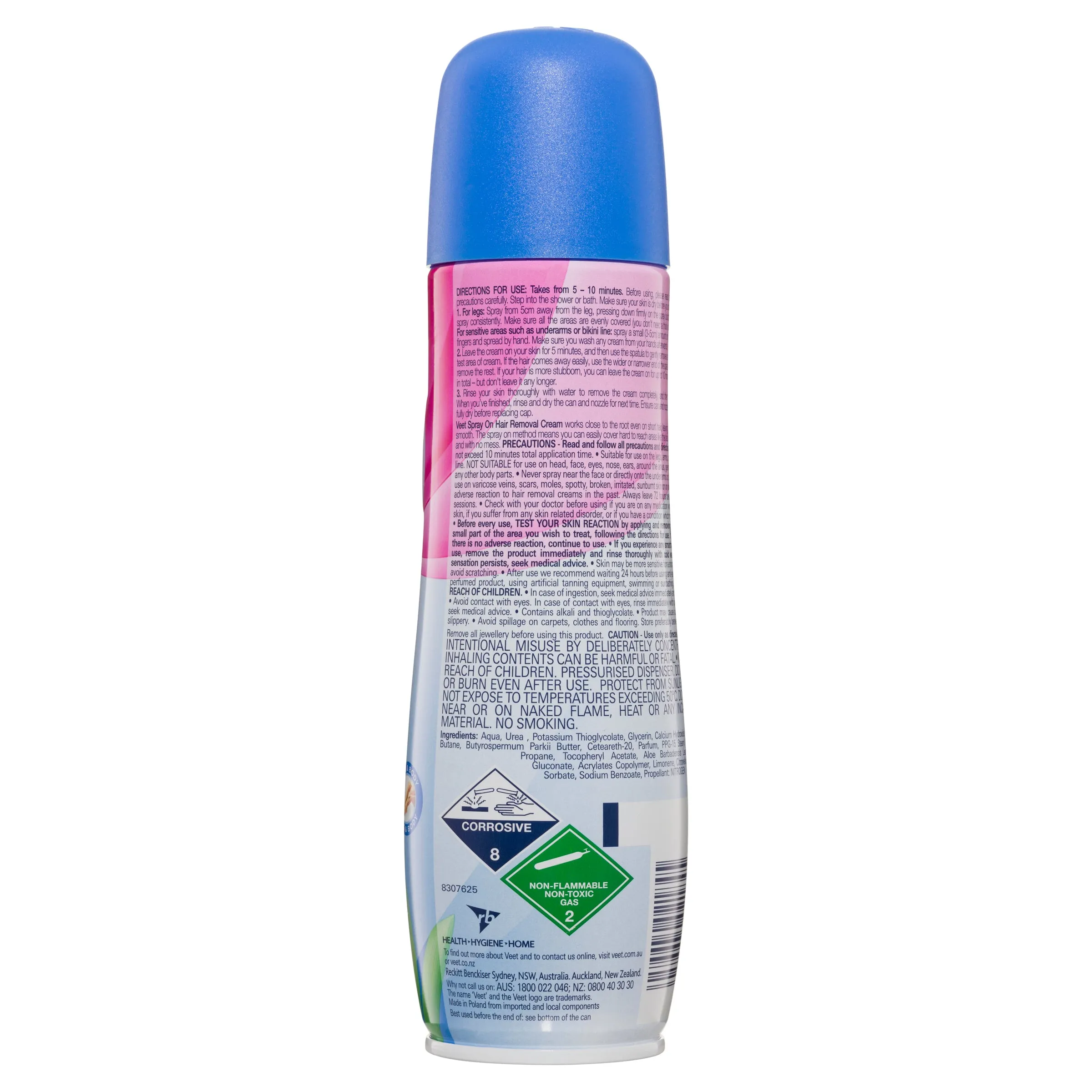 Veet Spray On Hair Removal Cream For Sensitive Skin 150g