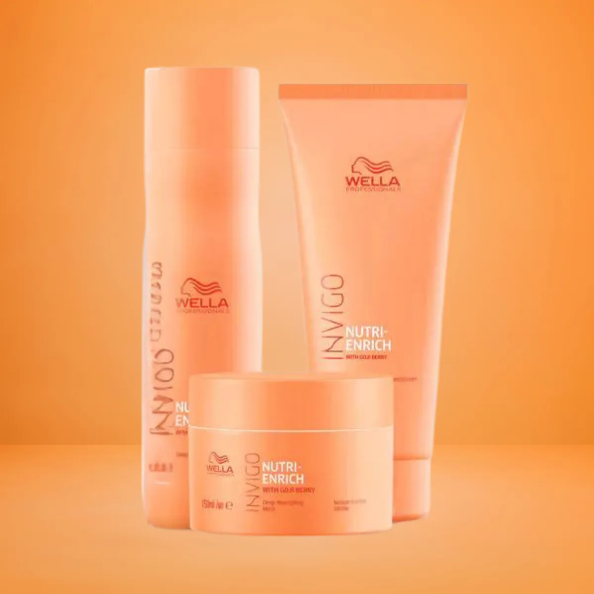 Wella Invigo Nutri-Enrich Shampoo 250ml, Conditioner 200ml & Mask 150ml Trio Pack