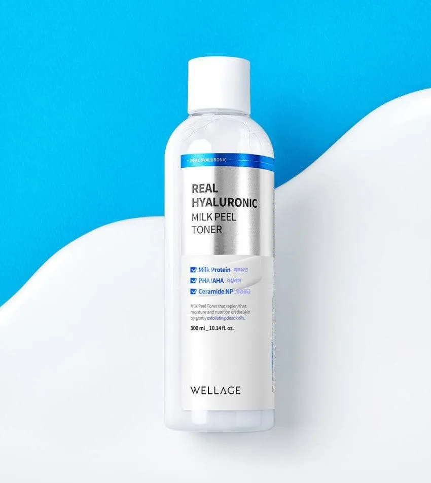 WELLAGE Real Hyaluronic Milk Peel Toner 300ml