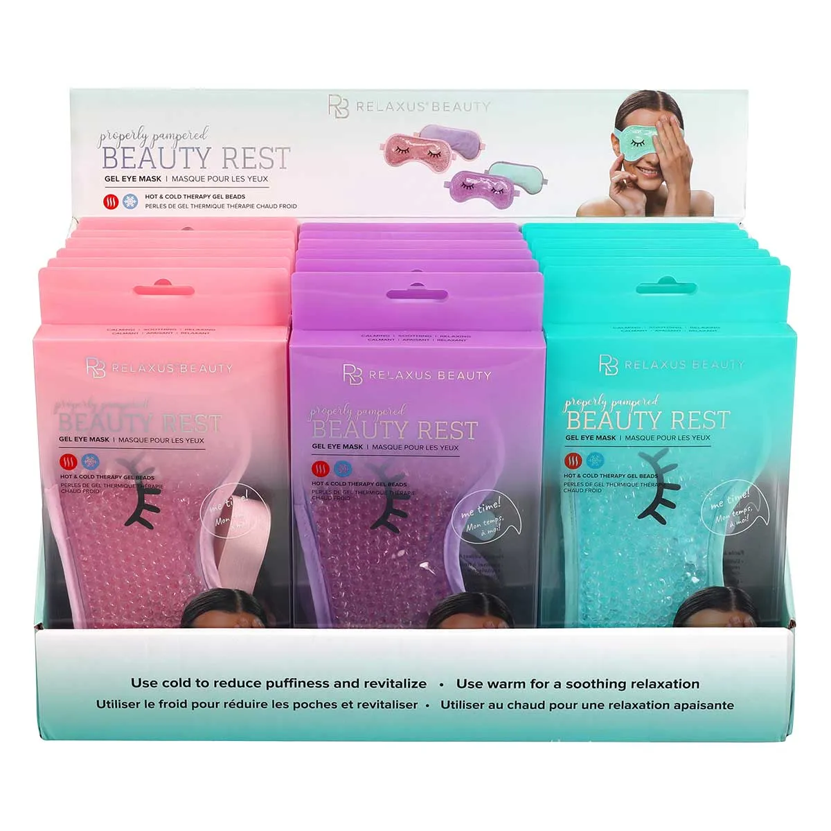 Wholesale Hot & Cold Gel Eye Mask - Displayer of 18