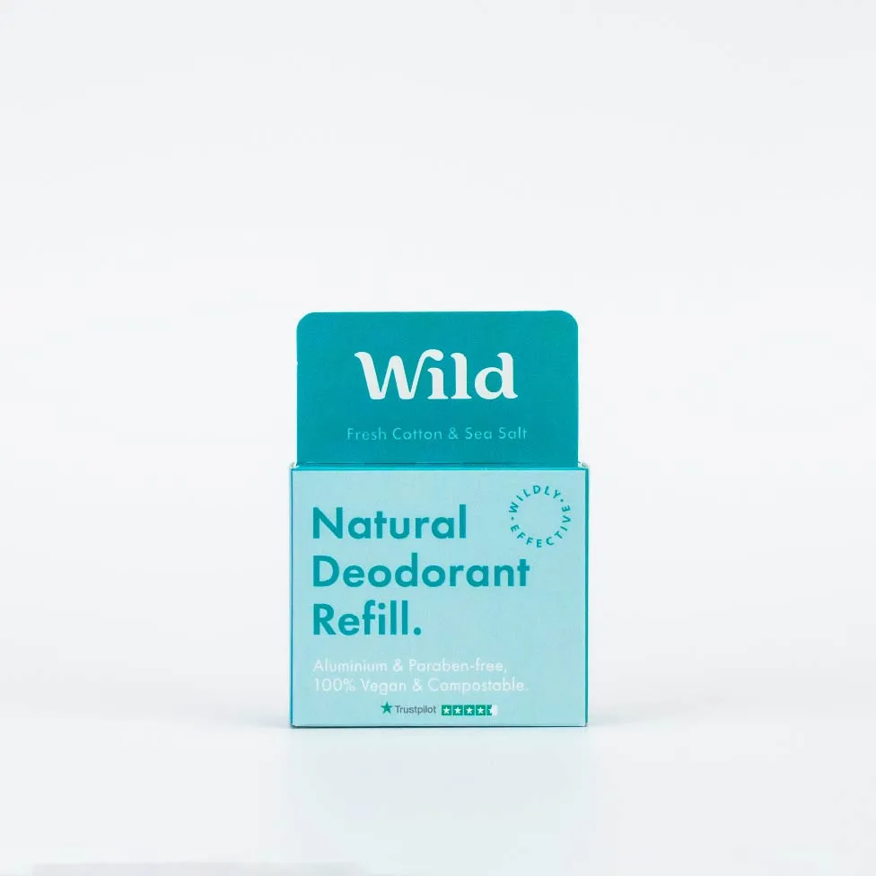 Wild Natural Deodorant Cotton & Sea Salt Refill