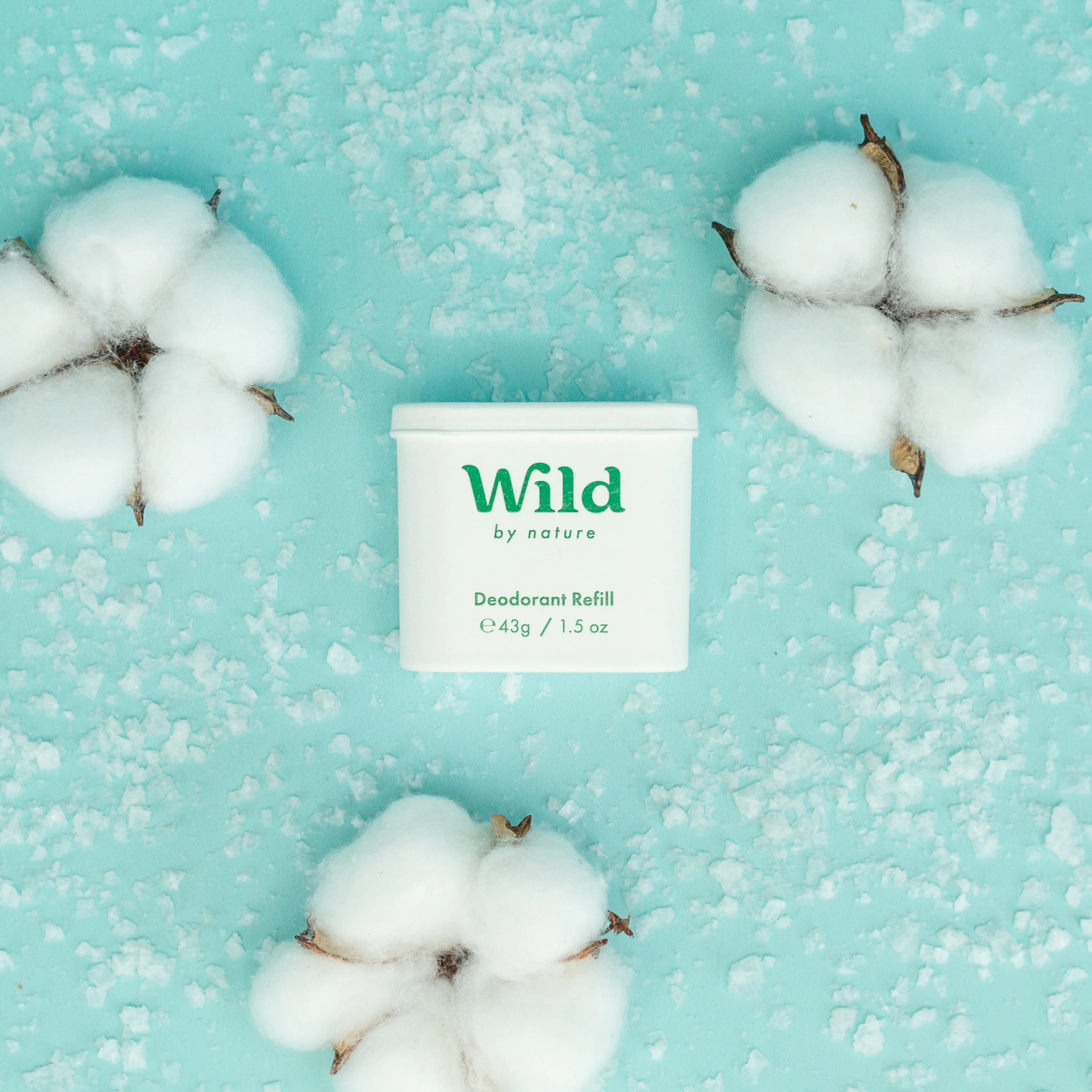 Wild Natural Deodorant Cotton & Sea Salt Refill