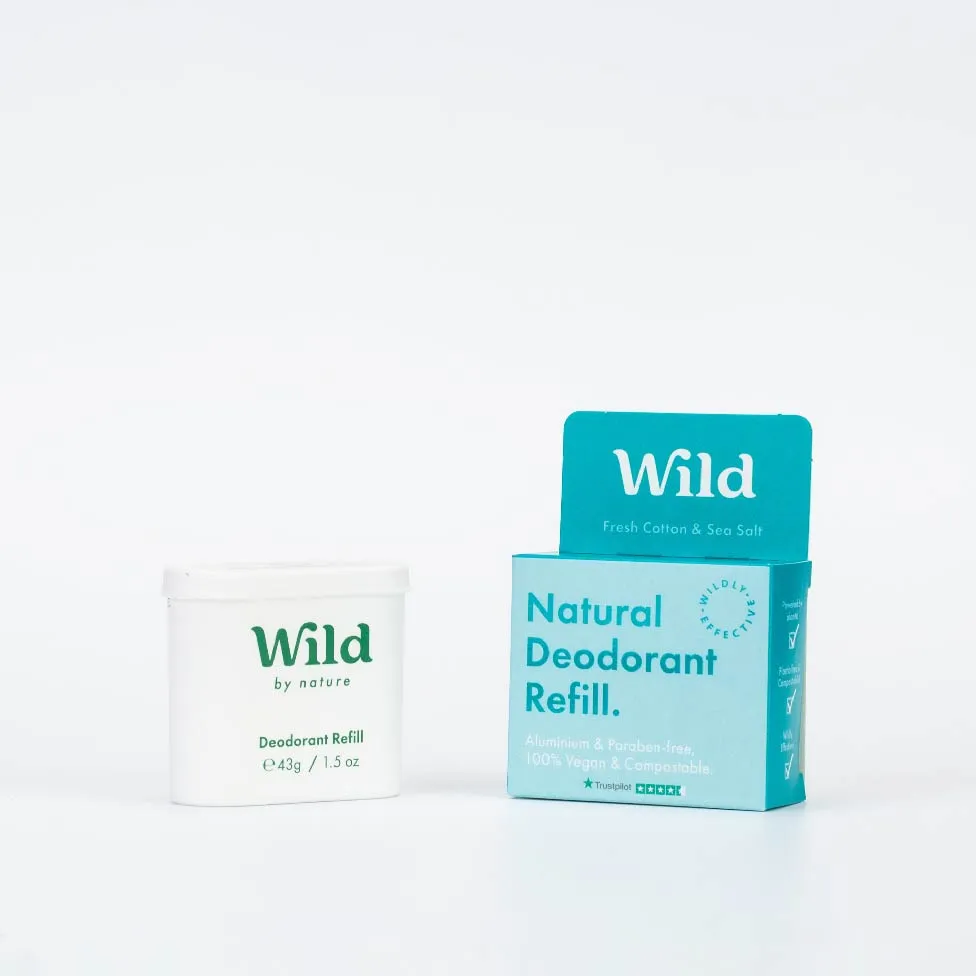 Wild Natural Deodorant Cotton & Sea Salt Refill