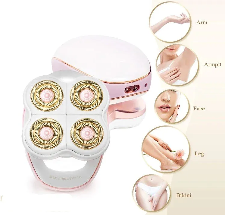 Women Flawless Four Heads Legs Hair Remover